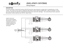 Load image into Gallery viewer, Somfy isolation control wiring diagram
