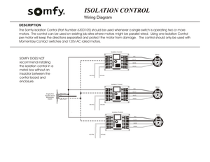 Somfy isolation control wiring diagram 