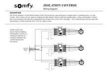 Load image into Gallery viewer, Somfy isolation control wiring diagram 