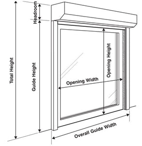 measuring guide for Galvanized Steel Roll Shutters